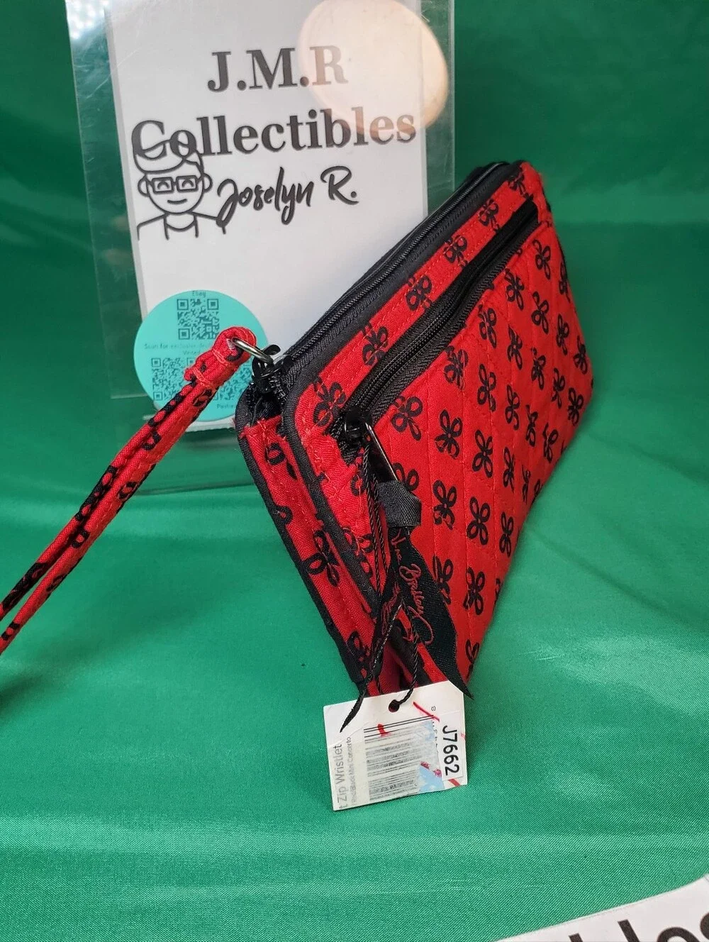 Vera Bradley Front Zip Wristlet – Cardinal Red Mini Concerto – NWT!